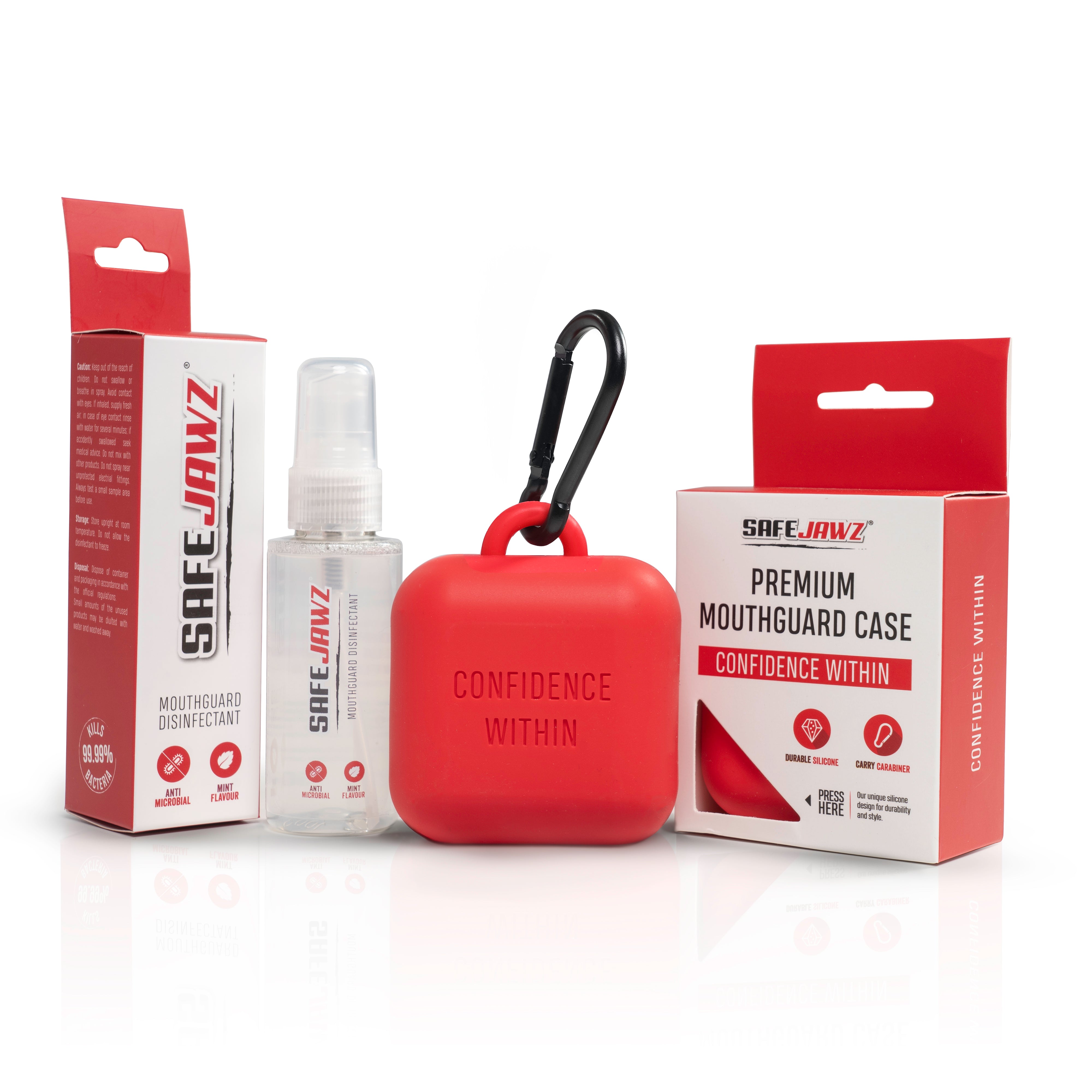 SAFEJAWZ Care Bundle - Premium Mouth Guard Case & Disinfectant Spray