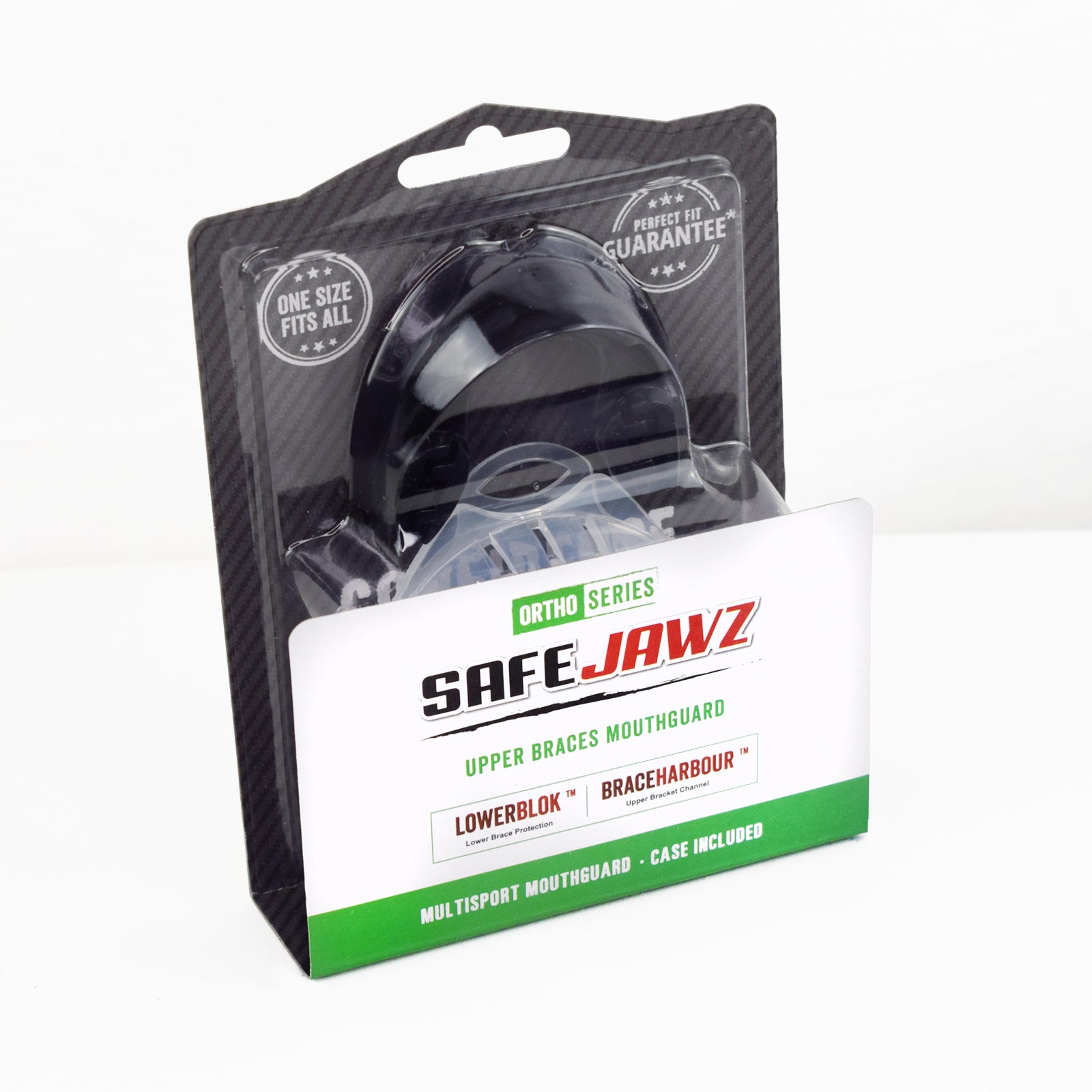 SAFEJAWZ® Ortho Series Mouthguard for Braces - Black - SAFEJAWZ gum shield