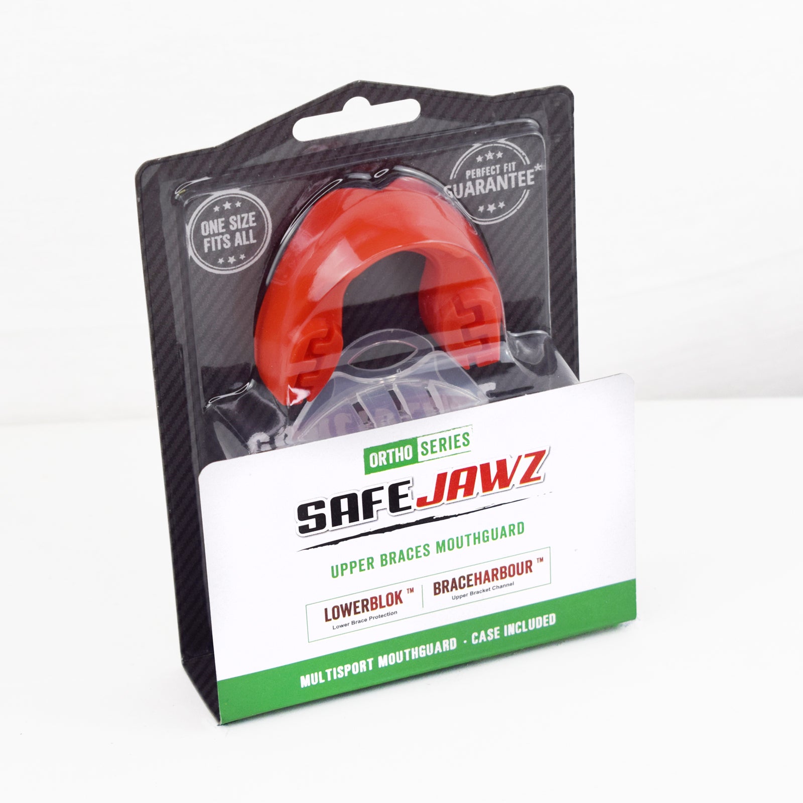 SAFEJAWZ® Ortho Series Mouthguard for Braces - Red - SAFEJAWZ gum shield